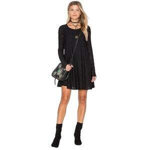 Show Me Your MuMu Tyler Babydoll Lace Mini Dress Black M